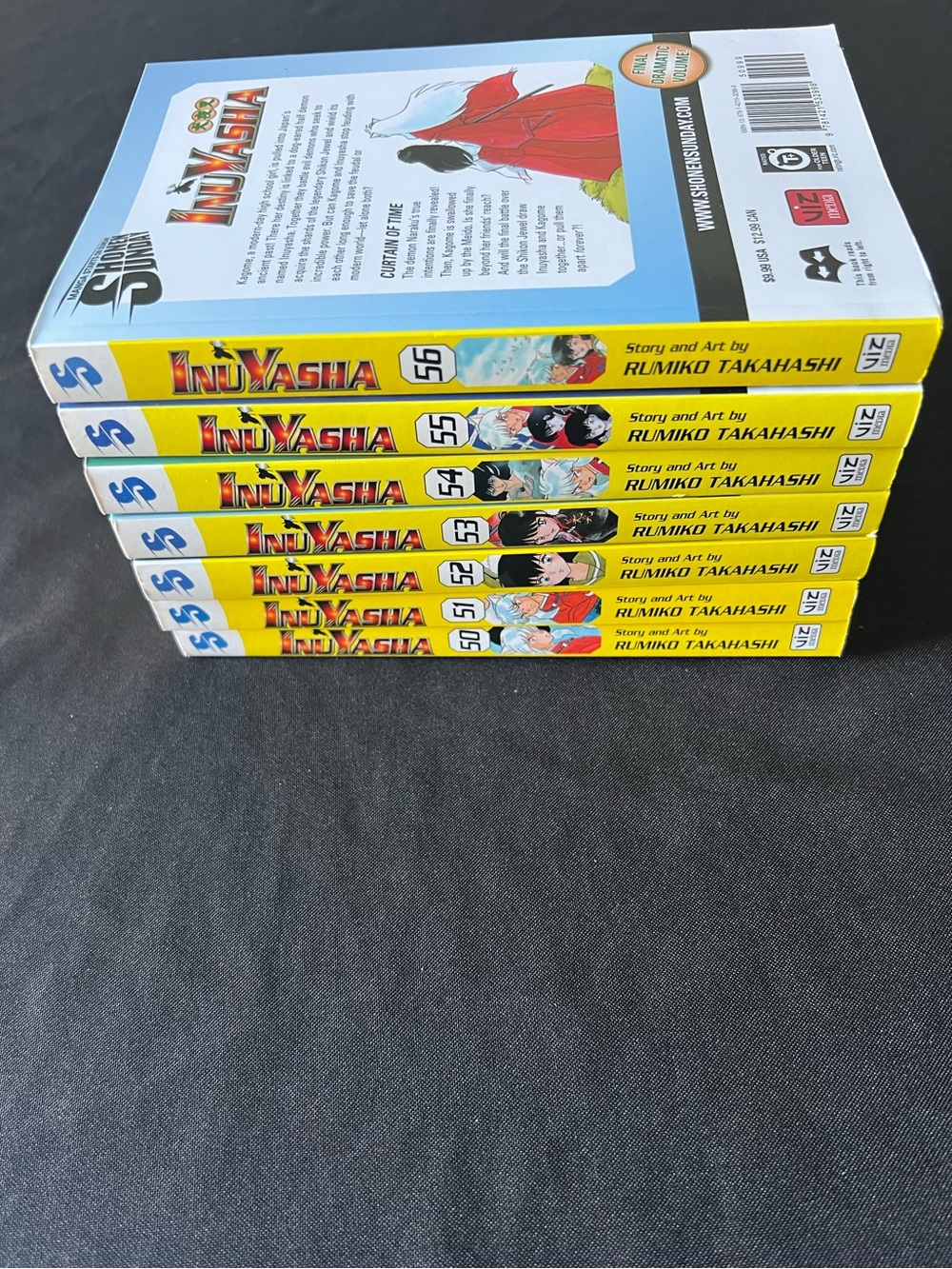 InuYasha Manga Lot Volumes 50-56 Shonen Sunday Edition Rumiko Takahashi